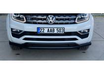 Защита бампера двойная ARROWPLUS (черная сталь) для Volkswagen Amarok (2016-)